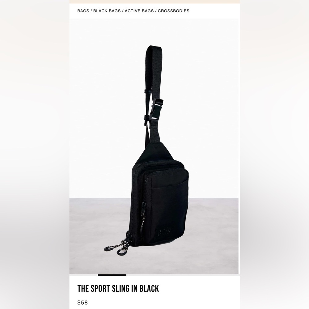 Beis Sport Sling Bag in Black